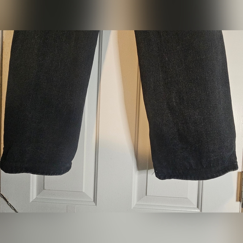 SHEIN Wide-Leg Jeans Black w/ Blue Butterfly on Back Pocket Women's Sz M (US 6) - Picture 7 of 9